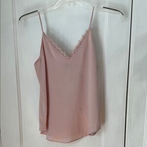 Pink Lace Trim Cami Top